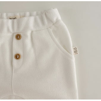 Calça Bebe Moletinho Texturizado - Off White