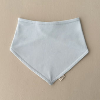 Babador Bandana Bebê Unissex - Algodão Premium - Azul Céu