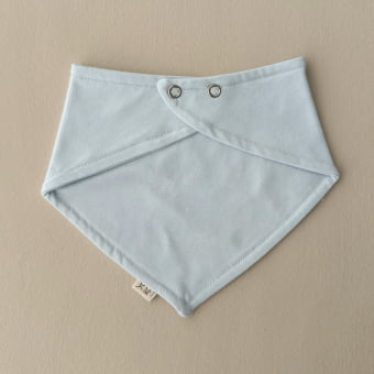 Babador Bandana Bebê Unissex - Algodão Premium - Azul Céu