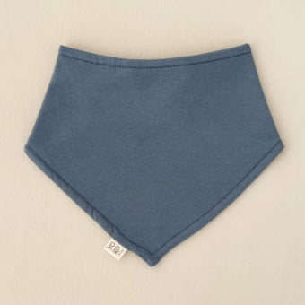 Babador Bandana Bebê Unissex - Algodão Premium - Azul Oceano