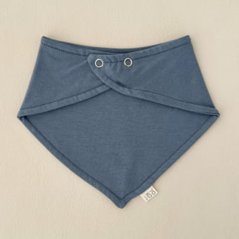 Babador Bandana Bebê Unissex - Algodão Premium - Azul Oceano