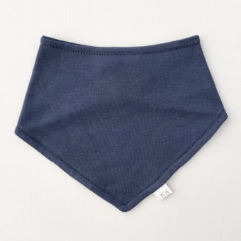 Babador Bandana Bebê Unissex - Algodão Premium - Marinho