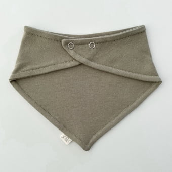 Babador Bandana Bebê Unissex - Algodão Premium - Verde Oliva
