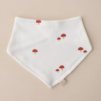 Babador Bandana Cogumelos - Off White