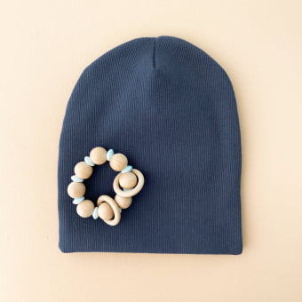 Touca Gorro Bebê e Infantil – Malha Ribana Canelada Algodão Premium - Marinho