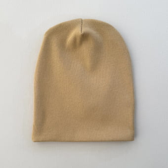 Touca Gorro Bebê e Infantil – Malha Ribana Canelada Algodão Premium - Mel