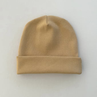 Touca Gorro Bebê e Infantil – Malha Ribana Canelada Algodão Premium - Mel