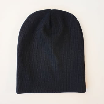 Touca Gorro Bebê e Infantil – Malha Ribana Canelada Algodão Premium - Preto