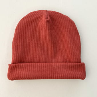 Touca Gorro Bebê e Infantil – Malha Ribana Canelada Algodão Premium - Terracota