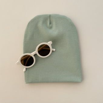 Touca Gorro Bebê e Infantil – Malha Ribana Canelada Algodão Premium - Verde Sálvia
