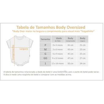 Body Bebe Manga Curta Oversized – More Snacks