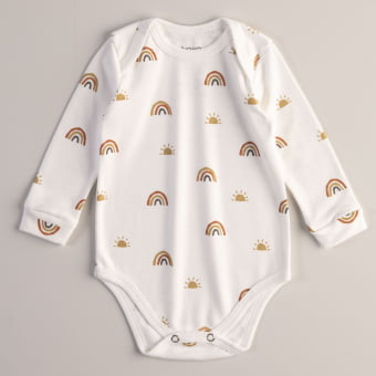Body Bebê Manga Longa Unissex – Algodão Premium - Dia Lindo