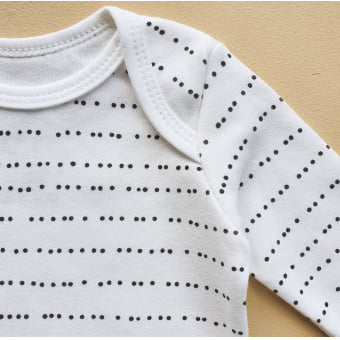 Body Bebê Manga Longa Unissex – Algodão Premium - Pontinhos