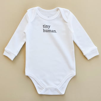 Body Bebê Manga Longa Unissex – Algodão Premium - Tiny Human Body Bebê Manga Longa Unissex – Algodão Premium - Tiny Human
