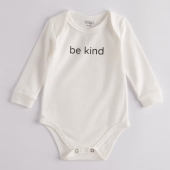 Body Bebe Manga Longa Unissex - Be Kind