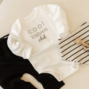 Body Bebe Manga Longa Unissex - Cool Babies Club