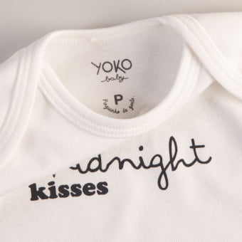 Body Bebe Manga Longa Unissex - Mignight Kisses