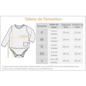 Body Camiseta Bebe Manga Longa - Off white