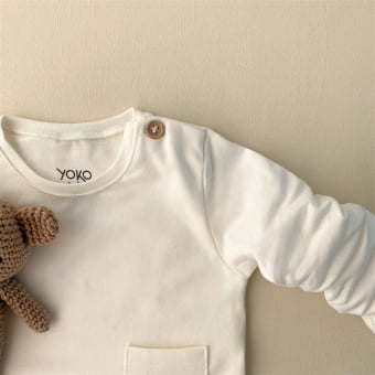 Body Camiseta Bebe Manga Longa - Off white