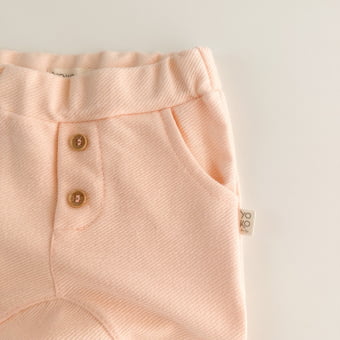 Calça Bebe Moletinho Texturizado - Pêssego