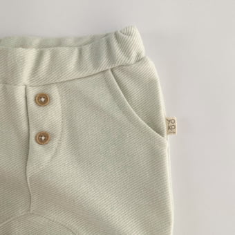 Calça Bebe Moletinho Texturizado - Verde Menta