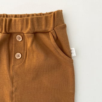 Calça Bebe Saruel Botões - Caramelo