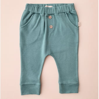 Calça Bebe Saruel Botões - Verde Jade