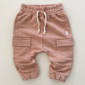Calça Cargo Kids Moletom - Telha
