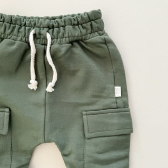 Calça Cargo Kids Moletom - Verde Floresta