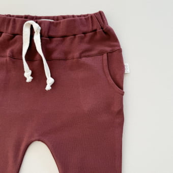 Calça Saruel Bebe Unissex Bolsos - Bordô