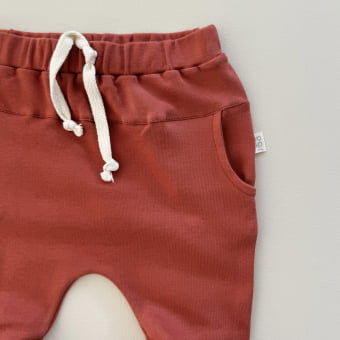 Calça Saruel Bebe Unissex Bolsos - Terracota