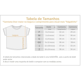 Camiseta Bebê Manga Curta Oversized - Snack Lover