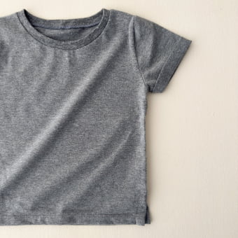 Camiseta Bebe Manga Curta Unissex - Mescla Escuro