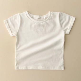 Camiseta Bebe Manga Curta Unissex - Off White