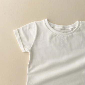 Camiseta Bebe Manga Curta Unissex - Off White