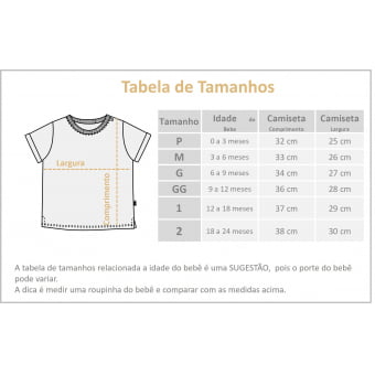 Camiseta Bebe Manga Curta Unissex - Off White