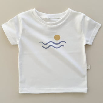 Camiseta Bebe Manga Curta Unissex - Sun & Sea