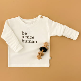 Camiseta Bebe Manga Longa Unissex - Be a Nice Human