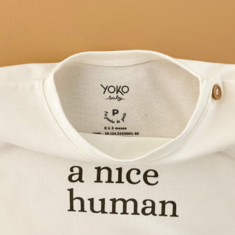 Camiseta Bebe Manga Longa Unissex - Be a Nice Human