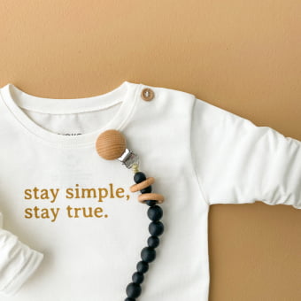 Camiseta Bebe Manga Longa Unissex - Stay Simple Stay True