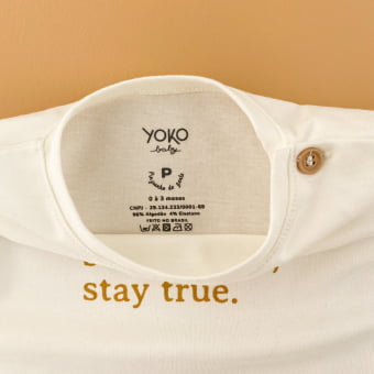 Camiseta Bebe Manga Longa Unissex - Stay Simple Stay True