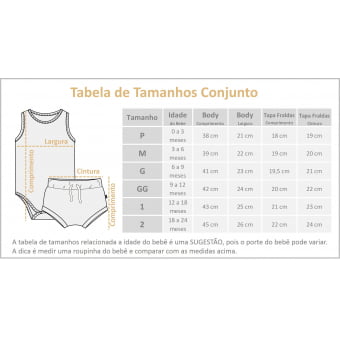 Conjunto Bebe Body Regata Canelado - Mel