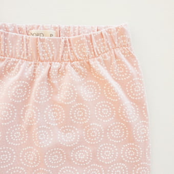 Conjunto Bebe Body Manga Curta e Calça Mandalas - Rosê