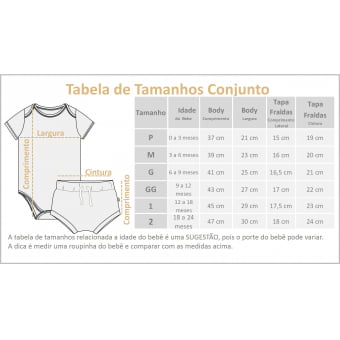 Conjunto Bebe Body Manga Curta e Tapa Arco-Íris - Off White e Aqua