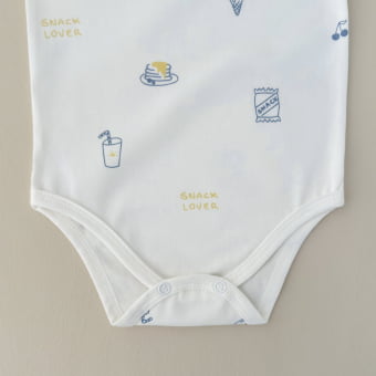 Conjunto Bebe Body Manga Curta e Tapa Fraldas - Snack Lover