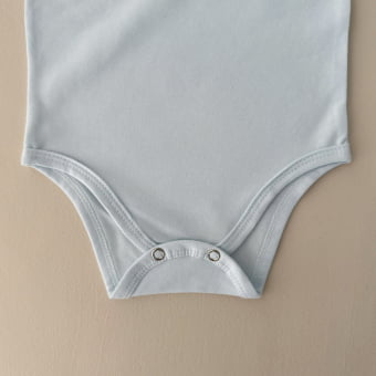 Conjunto Bebe Body Regata Cotton Leve - Azul Céu