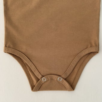 Conjunto Bebe Body Regata Cotton Leve - Caramelo