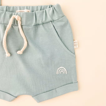 Conjunto Bebe Camiseta e Short - Aqua