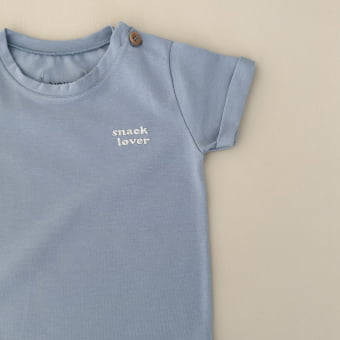 Conjunto Bebe Camiseta e Short - Azul Gelato