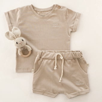 Conjunto Bebe Camiseta e Short - Shitake